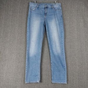 OLD NAVY JEANS WOMEN BLUE LIGHT WASH WOW MIDRISE BOYFRIEND STRAIGHT LEG DENIM 10